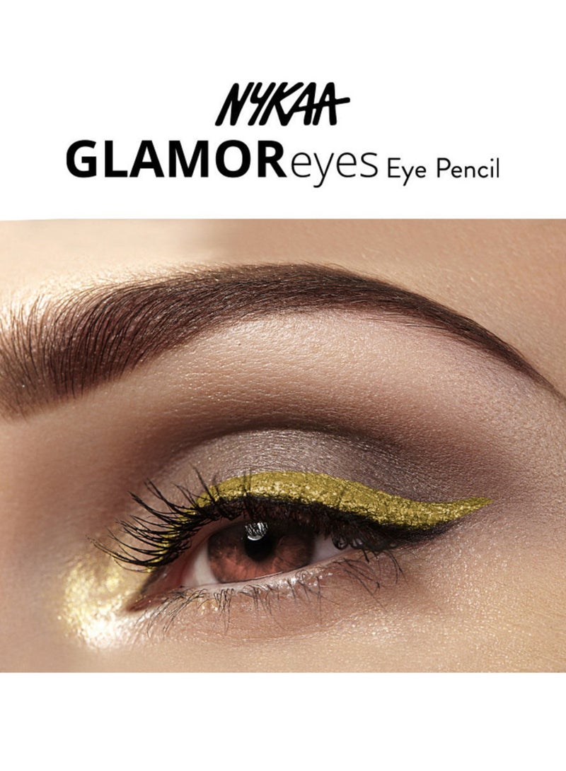 Nykaa Glamoreyes Colour Eye Pencil Kajal Golden Fleur 11 Smudgeproof Waterproof And Fadeproof Formula - Image 2