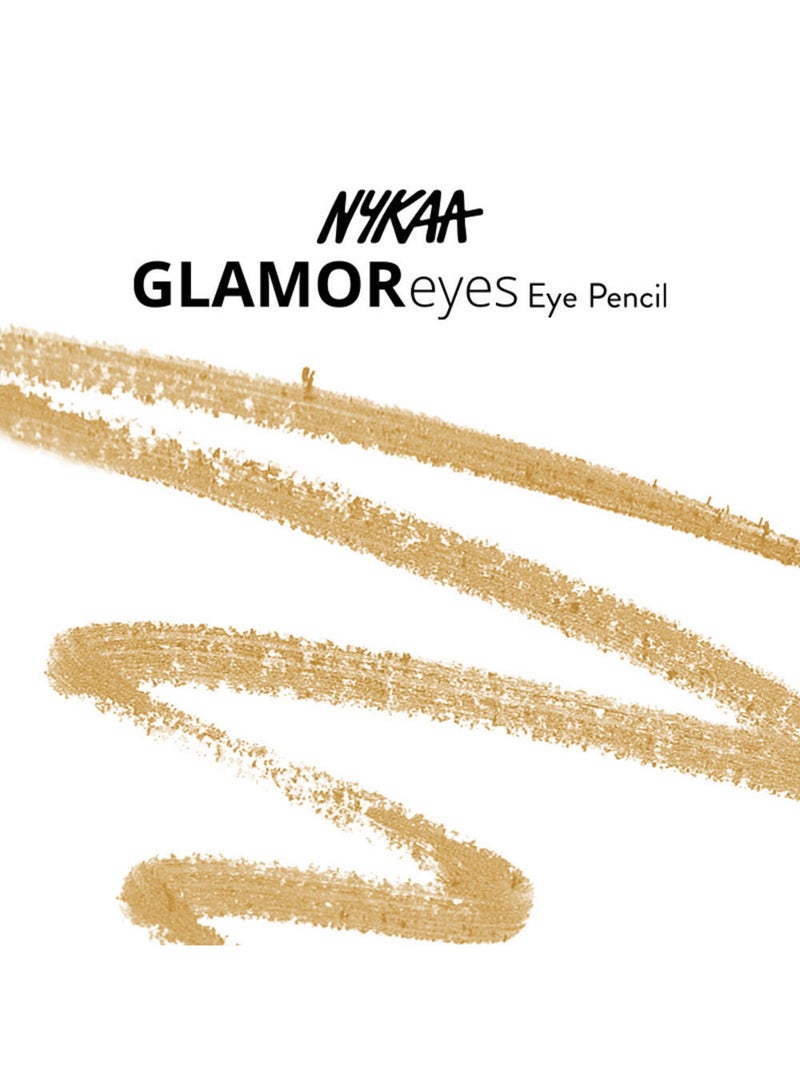 Nykaa Glamoreyes Colour Eye Pencil Kajal Golden Fleur 11 Smudgeproof Waterproof And Fadeproof Formula - Image 3