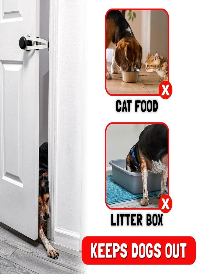 FlexLatch Cat Door Holder Latch - Black Cat Door Alternative Installs Fast Flex Latch Strap Let's Cats in and Keeps Dogs Out of Litter & Food. Safe Baby Proof One Piece No Measuring Extra Easy X-Large - Image 2