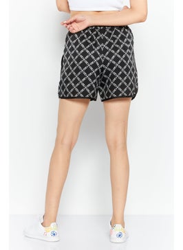 Michael Kors Women Monogram Satin Basic Shorts, Black  - Image 4