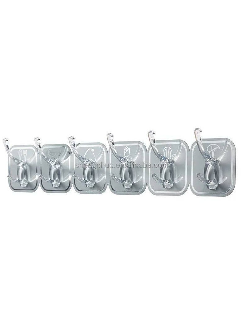 Double-sided hanger, 6-hook, double-sided hanger, strong. You can separate each square separately and use it in different ways and in different places.  - Image 2