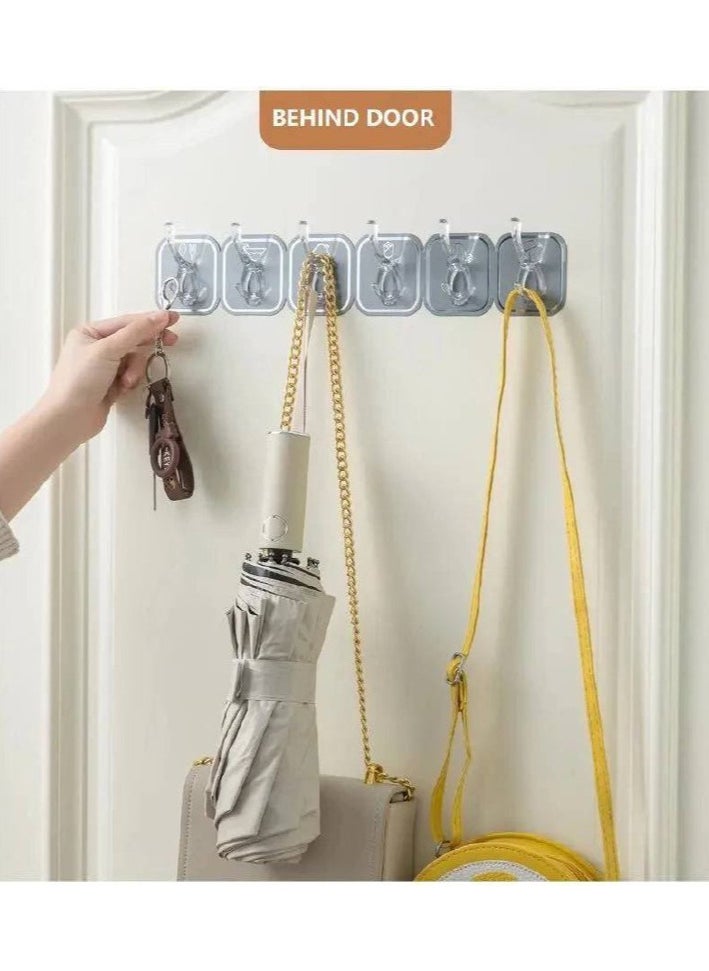 Double-sided hanger, 6-hook, double-sided hanger, strong. You can separate each square separately and use it in different ways and in different places.  - Image 3