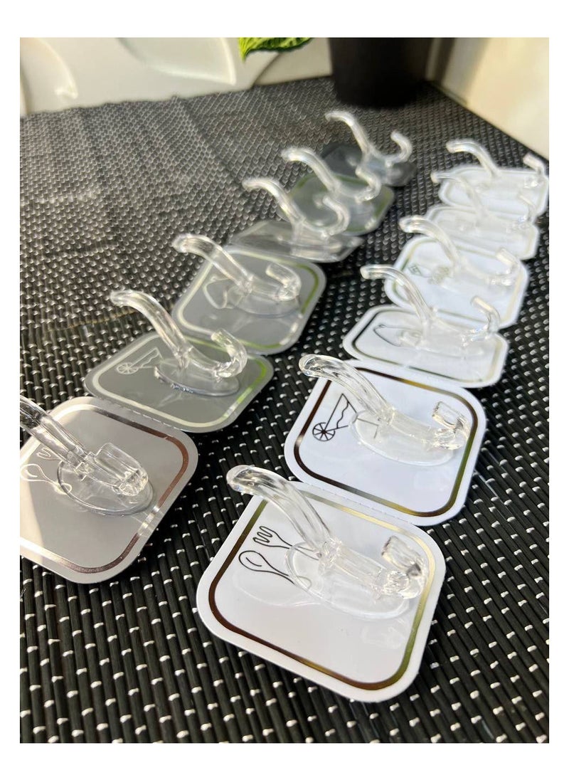 Double-sided hanger, 6-hook, double-sided hanger, strong. You can separate each square separately and use it in different ways and in different places.  - Image 4