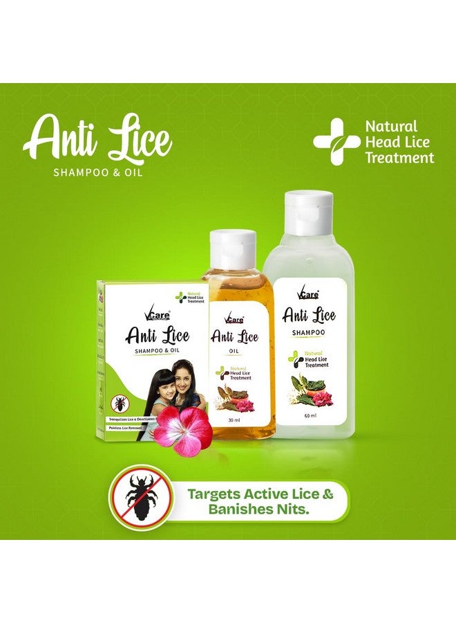 VCare مجموعة شامبو وزيت فركتس لمكافحة القمل - 90 مل، يزيل القمل والصئبان | علاج القمل | قمل الرأس | إزالة بيض القمل - عبوة من 3 - Image 2