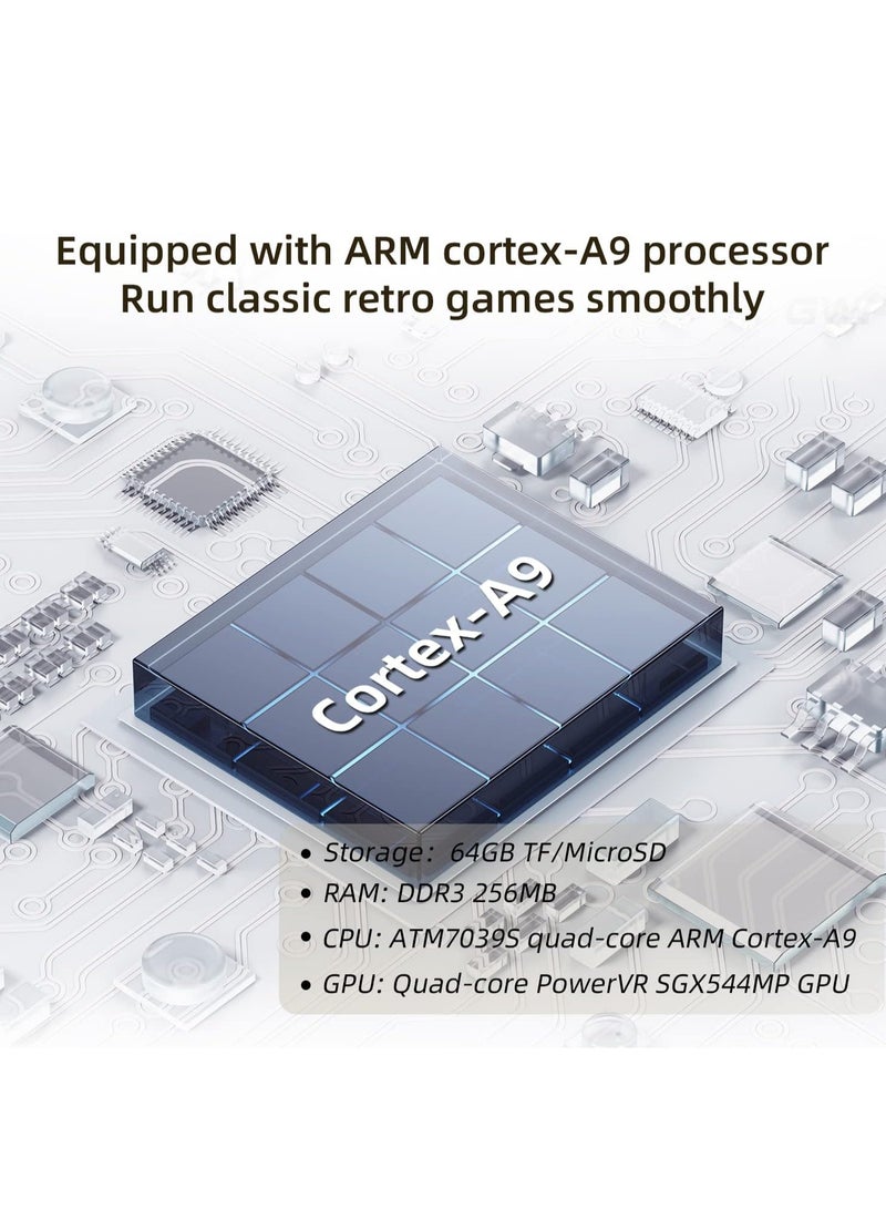 RG35XX Handheld Game Console, 3.5 Inch IPS Screen Linux System Retro Video Games Consoles, Portable Pocket Video Player with 5000+ Games (White, 64G) - Image 5