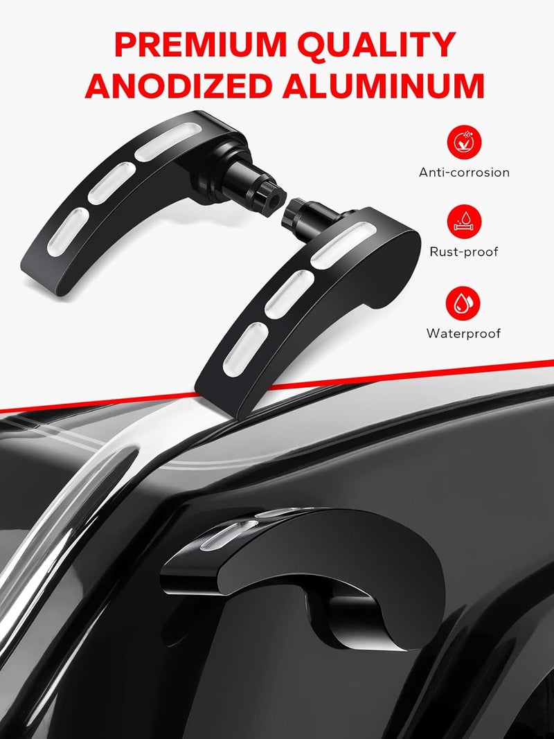 Amazicha Black Saddlebag Latch Kit Saddle Bag Lifters Compatible for Harley Davidson Touring Street Glide/Electra Glide/Road Glide/Road King/Ultra Limited FLHR FLHT FLHTK FLHX FLHXS 2014-2024 - Image 3