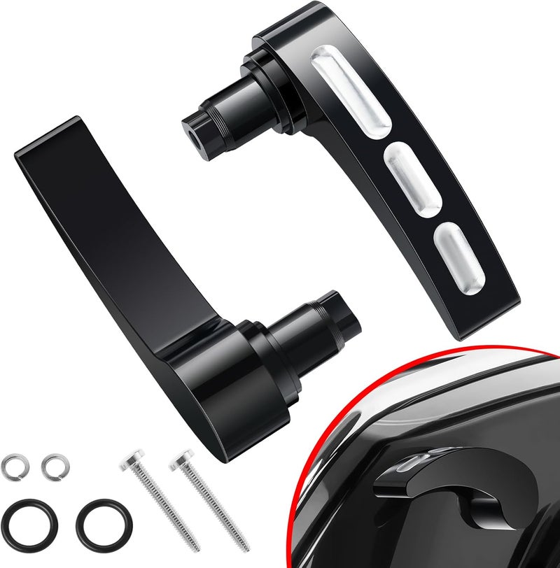 Amazicha Black Saddlebag Latch Kit Saddle Bag Lifters Compatible for Harley Davidson Touring Street Glide/Electra Glide/Road Glide/Road King/Ultra Limited FLHR FLHT FLHTK FLHX FLHXS 2014-2024 - Image 1