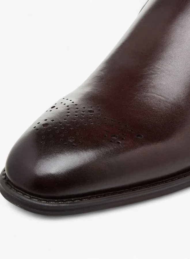 DUCHINI Men's Textured Slip-On Loafers