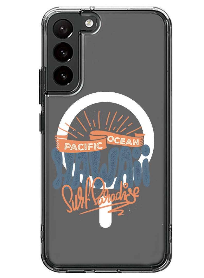 Theodor Magnetic Case for Samsung Galaxy S23 Plus 6.6-inch Compatible with MagSafe Wireless Charging, Shockproof Phone Bumper Cover Hawaii Surf Paradise Pacific copy - Image 1