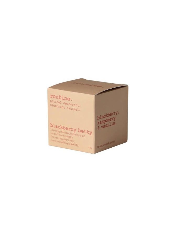 routine . Natural and Aluminum Free Deodorant (2 Fluid Oz.) for Women and Men | BlackBerry Betty | Blackberry, Raspberry & Vanilla (Cream Jar Formula)  - Image 3