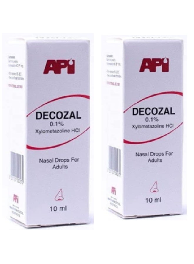 Decozal Nasal Drops Adult 10Ml Twin Pack
