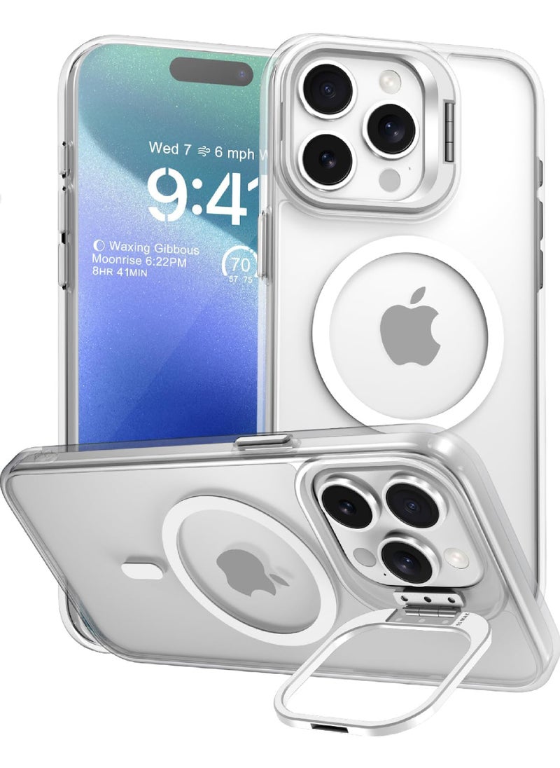 Rock Pow - For iPhone 13 Pro Case Compatible with MagSafe Shockproof -Grade Protection Built-in Camera Ring Stand Magnetic Phone Case for iPhone 13 Pro - Image 1
