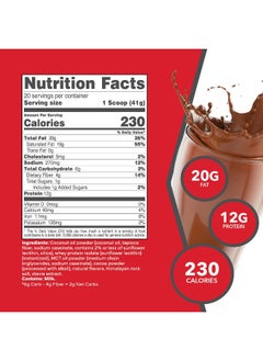 Ketologic Keto Meal Replacement Shake Powder For Optimal Results + Mct Oil + Grass-Fed Whey - Perfectly Formulated Macros For Ketosis - 20 Servings - Chocolate  - Image 2