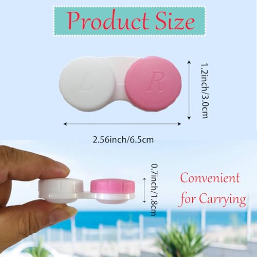 Smanzu 4 Pack Contact lens case Bulk Colorful Contact Lens Soak Storage Box Holder Container(Mixed Colors) - Image 2