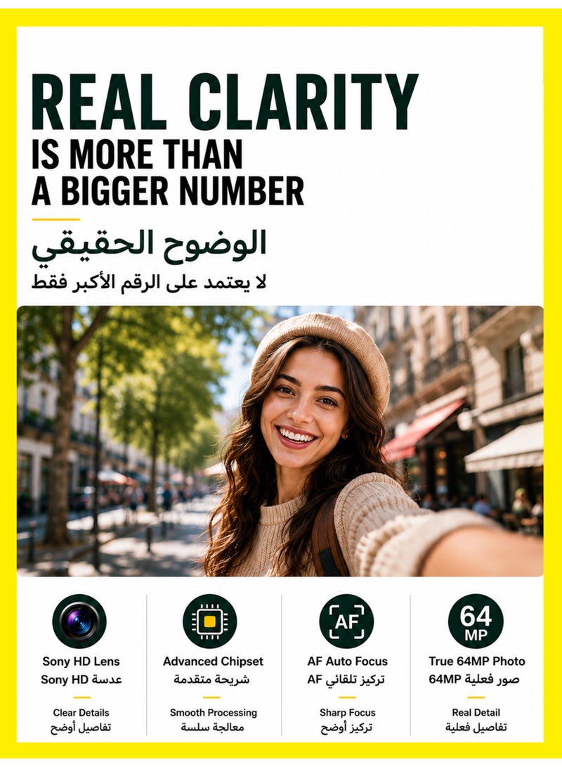 BASEMENT-1 4K Pocket Vlogging Camera Kit with Gimbal Stabilization, 128GB Card & Mini Tripod - Image 2