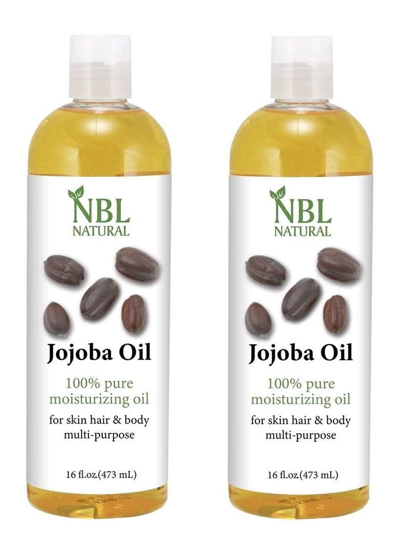 NBL Natural Multipurpose Jojoba Oil for Hair & Face (2 bottles) - Image 1