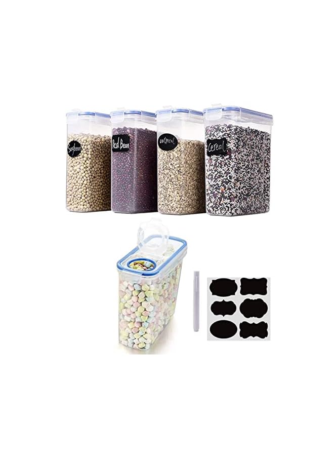VALUXE & Dry Food Storage Containers, VALUXE Airtight Plastic Kitchen Storage Organizer, Set of 4 [2.5L / 85.4oz] for Sugar, Flour, Snack, Baking Supplies, BPA Free Stackable Boxes with Locking Lids - Image 2