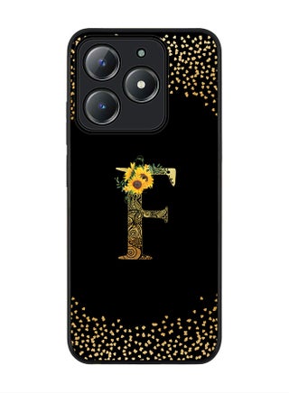 Custom Floral Monogram - F ( Black )