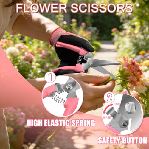 TOAINRSI Rose Thorn Stripper Tool Set, Flower Thorn Remover, Rose dethorner Tool, for Home Wedding Florist（Pink 10 Pcs） - Image 4