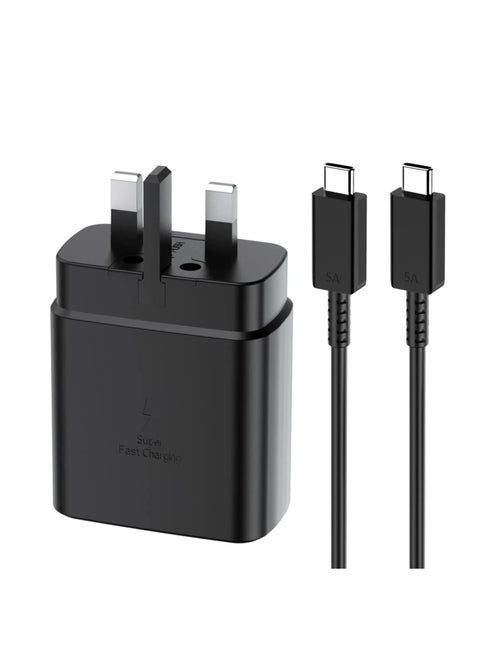 45W USB C Fast Charger Plug and Cable 1.2M PPS Type C Super-Fast Charging Plug and USB C Cable Compatible with Samsung Galaxy S24 Ultra/S24+/S23/S23+/S21+/S20/Note 20/Note 10/Tab S10/S10+/S9/S9+/S9 Ultra/S8/S7/Z Flip 6/Z Flip 5/Z Flip 4/Z Fold 6/Z Fold 5/Z Fold 4