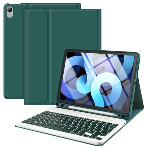 TaIYanG for iPad Air 11 inch Case with Keyboard for iPad Air 5 2022/iPad Air 4th Gen Keyboard Case with Pencil Holder - Flip Stand Cover for iPad Air 11" M3/M2/iPad 5th 2022/ 4th 2020 - Image 1