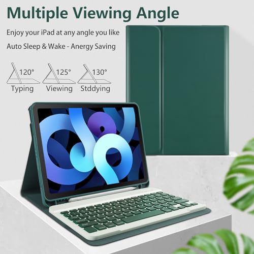 TaIYanG for iPad Air 11 inch Case with Keyboard for iPad Air 5 2022/iPad Air 4th Gen Keyboard Case with Pencil Holder - Flip Stand Cover for iPad Air 11" M3/M2/iPad 5th 2022/ 4th 2020 - Image 4