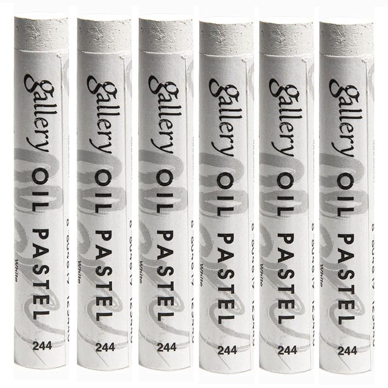 MUNGYO GALLERY SOFT OIL PASTELS SET OF 6 SINGLE COLOR-WHITE - Image 2