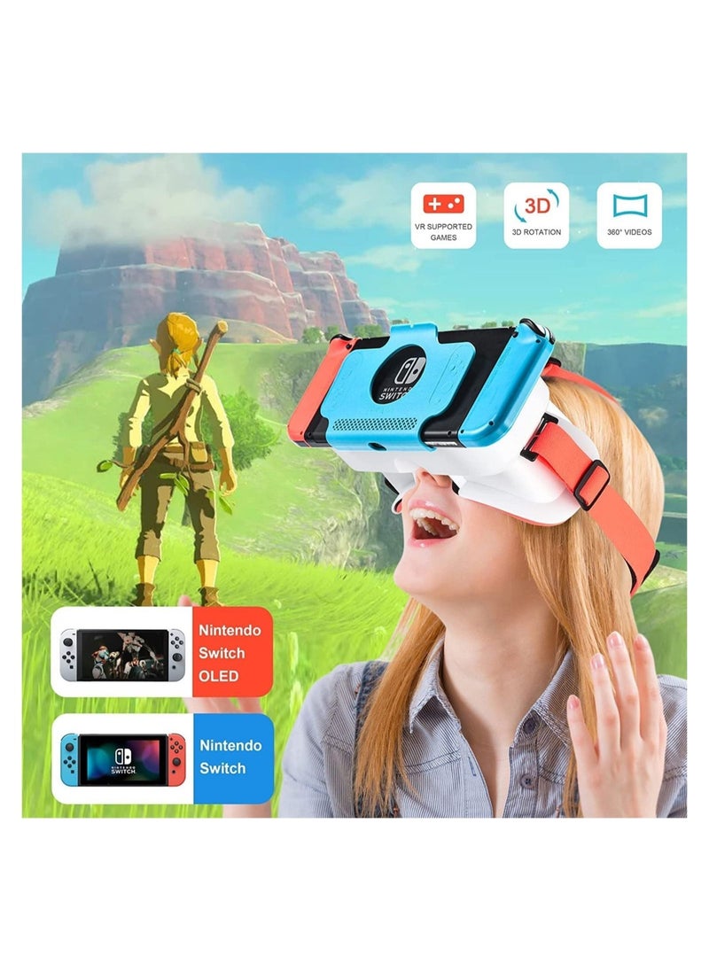 DMG TECH - VR Headset, Switch VR Headset Compatible with Nintendo Switch, Upgraded with Adjustable HD Lenses, VR (Virtual Reality) Goggles for Original Nintendo Switch Model, Switch VR Kit, Switch 3D Glasses - Image 1