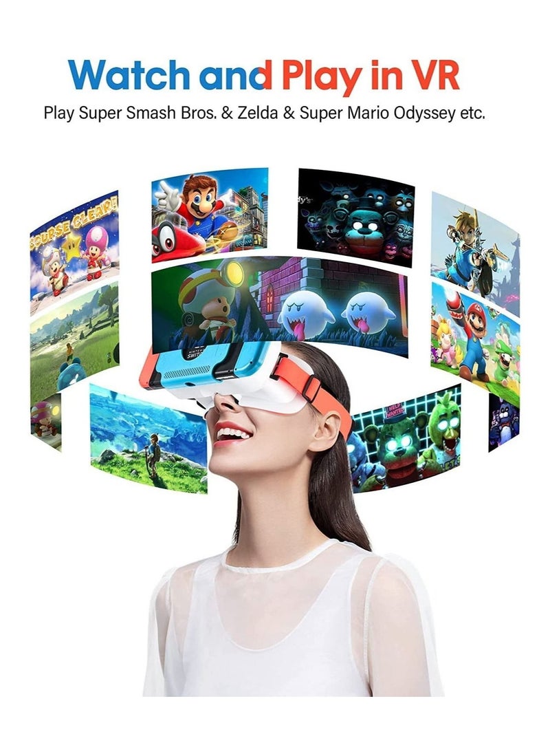 DMG TECH - VR Headset, Switch VR Headset Compatible with Nintendo Switch, Upgraded with Adjustable HD Lenses, VR (Virtual Reality) Goggles for Original Nintendo Switch Model, Switch VR Kit, Switch 3D Glasses - Image 1