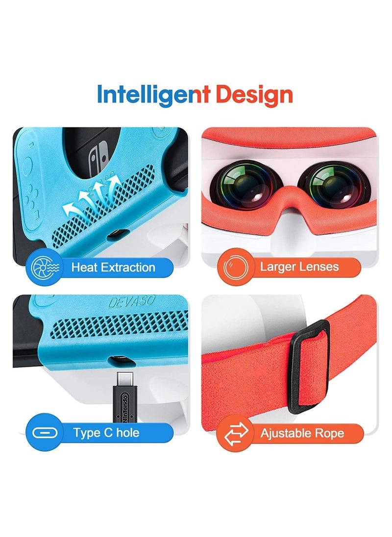 DMG TECH - VR Headset, Switch VR Headset Compatible with Nintendo Switch, Upgraded with Adjustable HD Lenses, VR (Virtual Reality) Goggles for Original Nintendo Switch Model, Switch VR Kit, Switch 3D Glasses - Image 1
