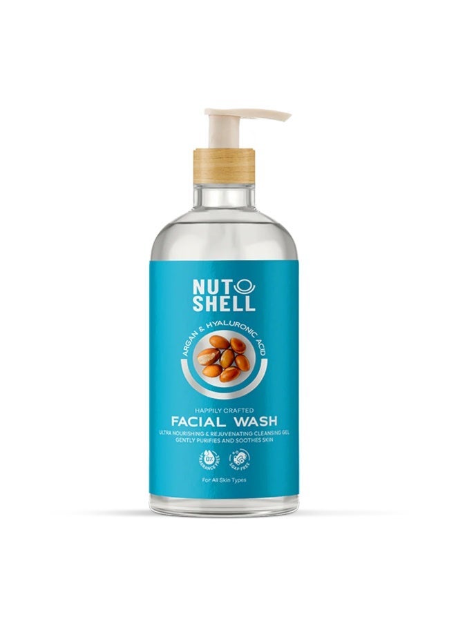 NUTSHELL Argan & Pomegranate Body Gel Oil and Facial wash 250ml - Image 3