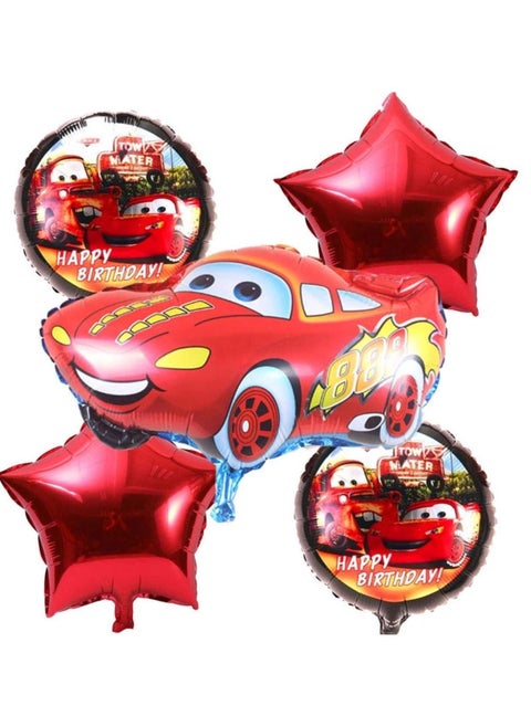 Brain Giggles 5 in 1 McQueen Theme Theme Foil Balloon Set