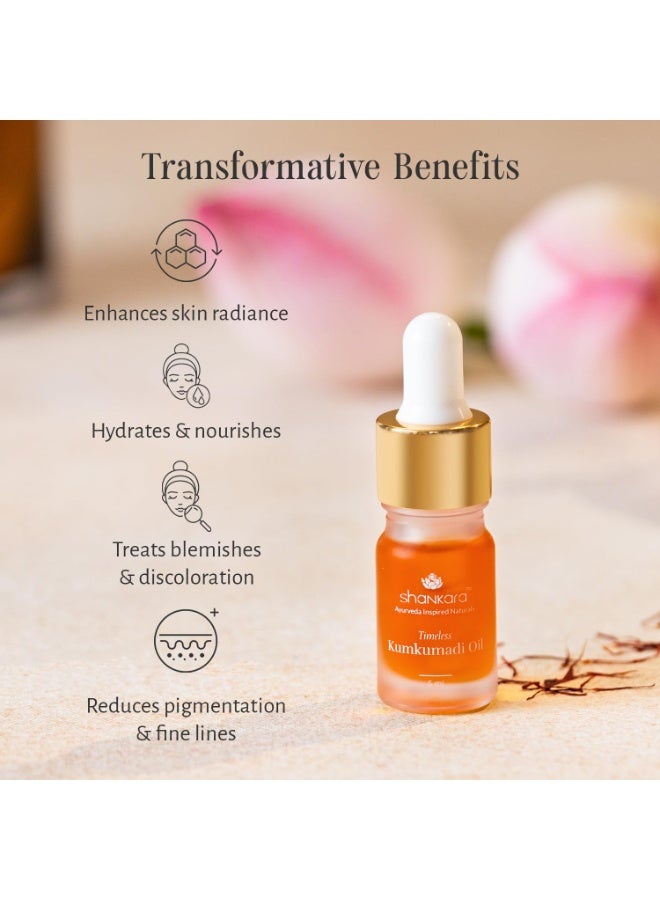 Shankara Ayurvedic Kumkumadi Oil (Tailam) with Saffron & Red Sandalwood | Elixir for Glowing Skin with Pure Essential Oils | Natural Radiance & Youthful Complexion | All Skin Types | 5ml - Image 3