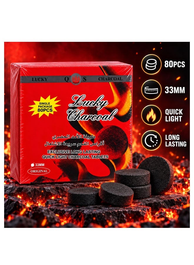 Lucky Original Quick Light Charcoal Tablets, 30mm, 80 Pieces - Image 3