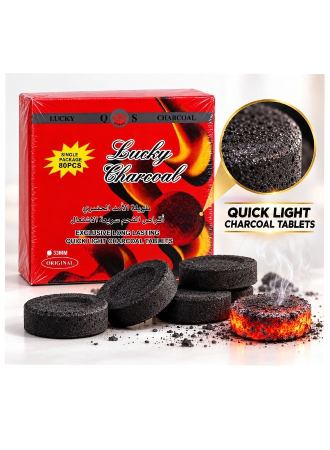 Lucky Original Quick Light Charcoal Tablets, 30mm, 80 Pieces - Image 2