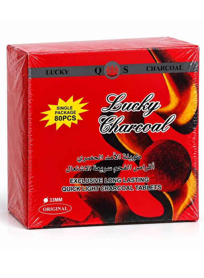 Lucky Original Quick Light Charcoal Tablets, 30mm, 80 Pieces - Image 1