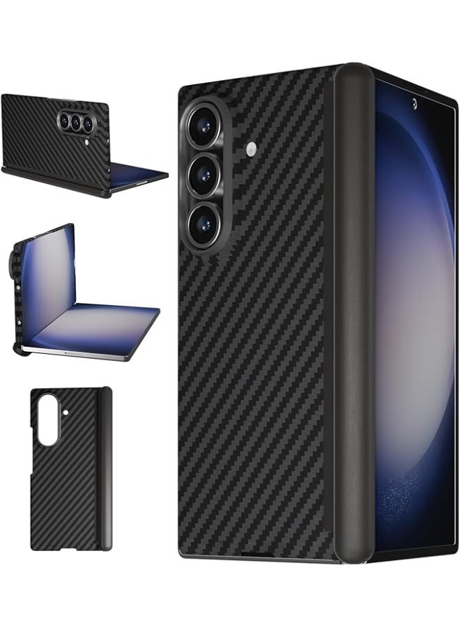 TIGER “Ultra-Thin 0.35mm Protective Case for Samsung Galaxy Z Fold 7 – Anti-Scratch Carbon Fiber Hard Cover with Magnetic MagSafe Compatibility, Slim, Lightweight, and Durable Design for Full Protection Without Bulk, Perfect Everyday Use – Black.” - Image 1