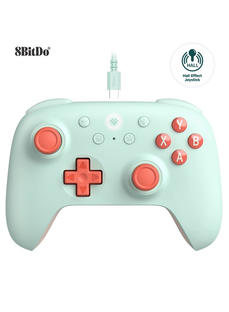 8Bitdo Classic Gamepad 8BitDo Ultimate 2C Wired Gaming Controller for Windows PC and Android with Hall Effect Joysticks, Hall Triggers, 1000 Hz Polling Rate, Remappable L4/R4 Bumpers, Turbo Function & Rumble Vibration, Wear-Resistant Metal Joystick Rings, Custom Button Mapping, Enhanced Grip, Firmware Update - Image 1