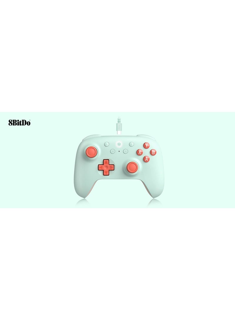 8Bitdo Classic Gamepad 8BitDo Ultimate 2C Wired Gaming Controller for Windows PC and Android with Hall Effect Joysticks, Hall Triggers, 1000 Hz Polling Rate, Remappable L4/R4 Bumpers, Turbo Function & Rumble Vibration, Wear-Resistant Metal Joystick Rings, Custom Button Mapping, Enhanced Grip, Firmware Update - Image 5