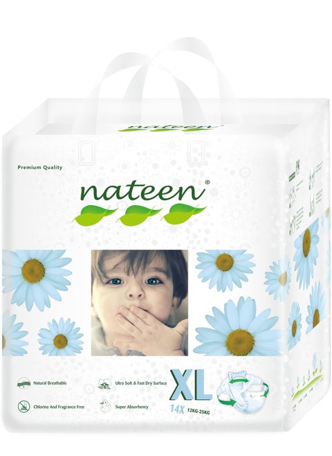 Premium Care Baby Diapers,Size 5(12-25kg),X-Large,14 Count Diapers,Super Absorbency,Breathable Baby Diapers.