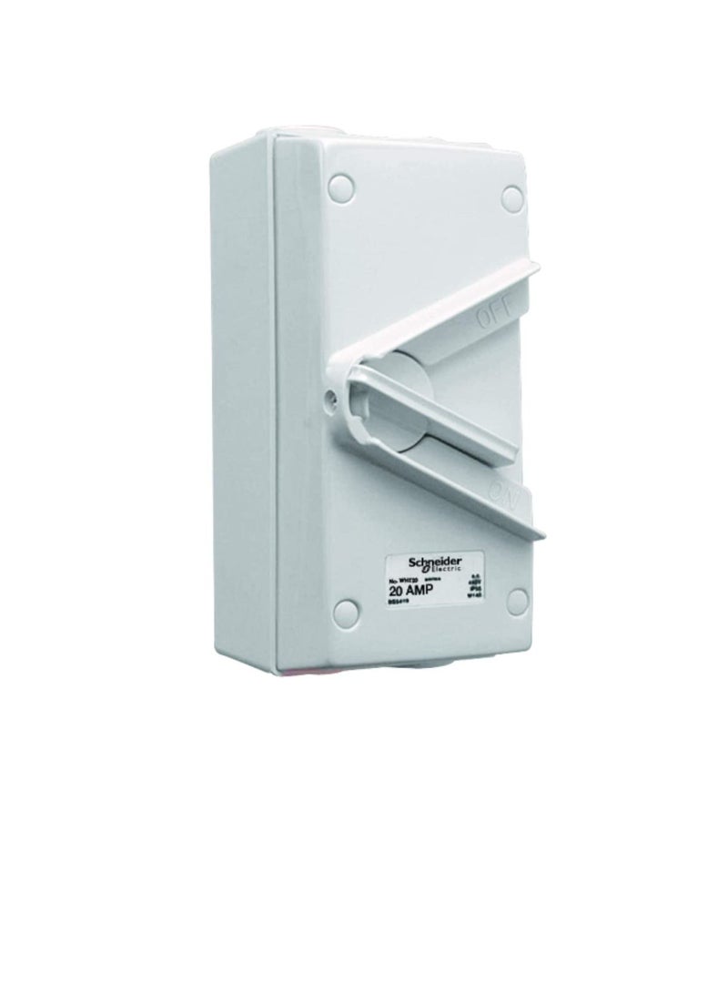 Schneider Electric 20A 440V Surface Mount Triple Pole Isolating Switch IP66 weatherproof - Image 1