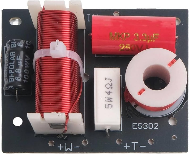 2 Way Speaker Crossover 80 Watt 4 8 Ohm 3200Hz Frequency Divider Treble Bass Splitter - Image 1