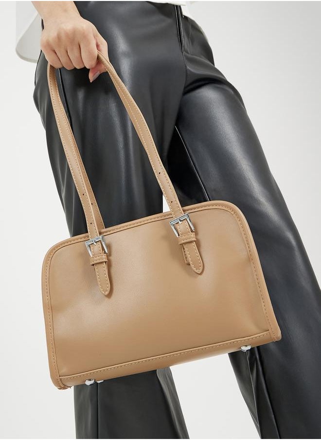 Styli Belted Shoulder Bag with Zip Closure  - Image 3