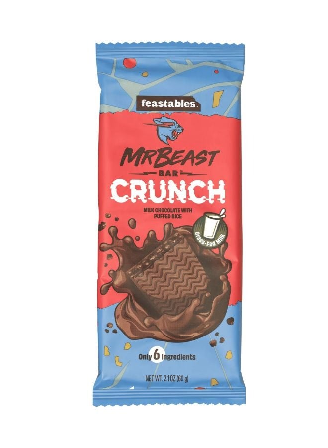 Feastables MrBeast Milk Chocolate With Puffed Rice Crunch Bar - Image 1