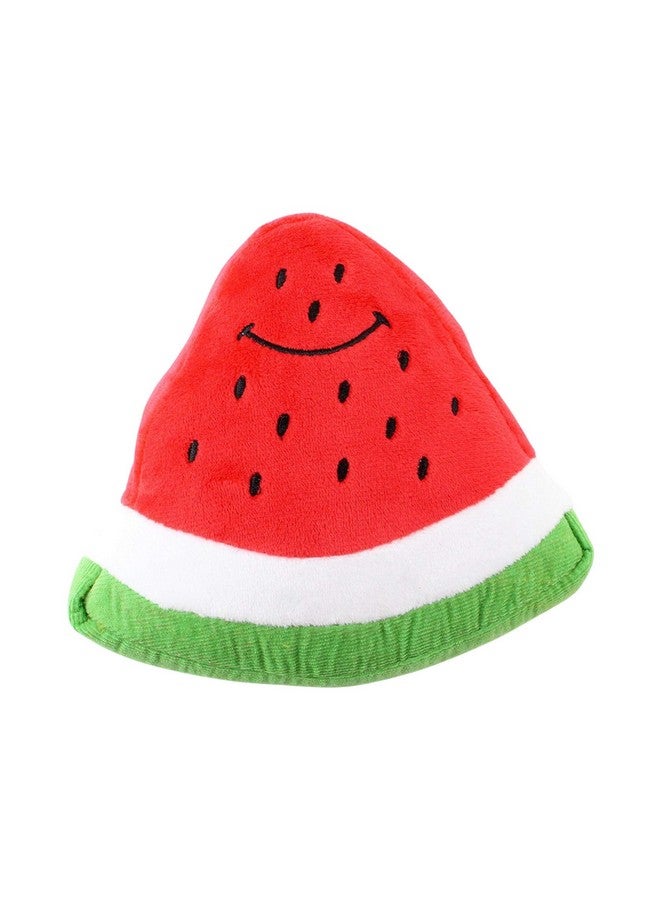 Midlee Smiley Watermelon Squeaker Plush Dog Toy - 5" - Image 1
