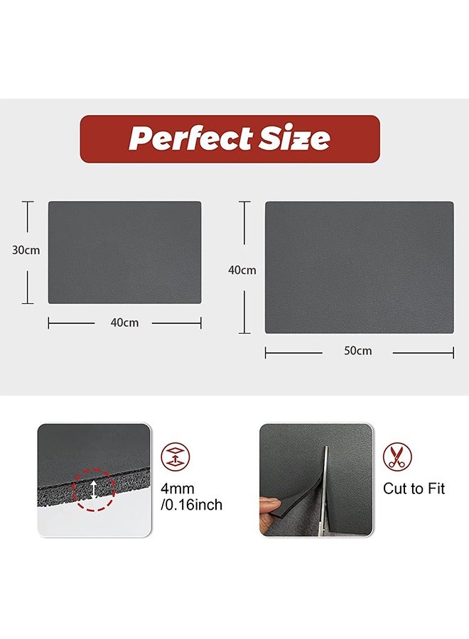 AL RAID Dish Drying Mat for Kitchen Counter, Coffee Machine Mat, Counter Protector Spill Mat, Breathable Non-slip Rubber Mat for Coffee Machine 50x40cm, Easy to Clean and Quick Dry - Image 5