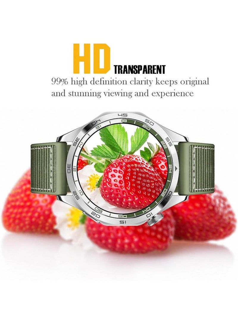 فوميمو 4Pack واقي شاشة ممتاز لساعة هواوي GT 4 مقاس 46 مم، واقي شاشة زجاجي ممتاز لساعة هواوي GT 4 مقاس 46 مم، زجاج مقسّى بغطاء زجاجي أصلي، تركيب سهل للغاية بضغطة واحدة - Image 5