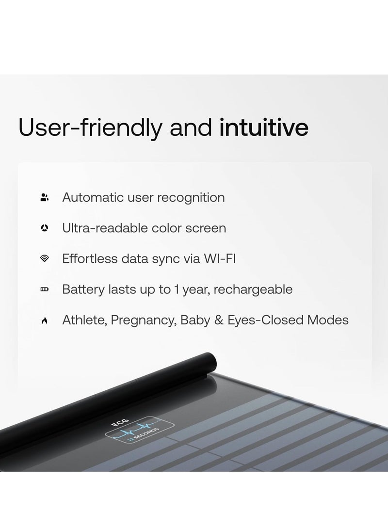 Withings Body Scan - Connected WiFi Scale to Improve Your Health, BIA Personal Scale, Body Composition Analysis, Body Fat, Muscle Mass, Water Percentage - Image 2