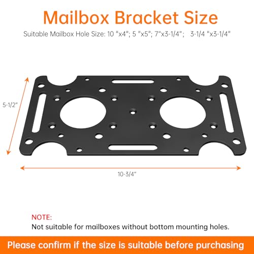 KOMOHOM Mailbox Mounting Bracket Plate for Post Mount Mailboxes Compatible with Mail Boss Architectural MAILBOXES Gibraltar hykolity ShoppingOnBed adoorn - Image 3