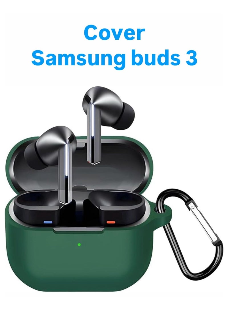 جراب سيليكون لسماعات سامسونج بودز 3 - أخضر غامق - Image 2